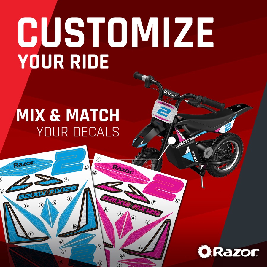 Razor MX125 Dirt Rocket Electric Bike with Decals