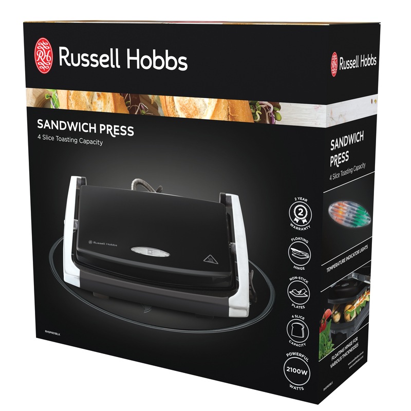 Buy Russell Hobbs Sandwich Press Black MyDeal