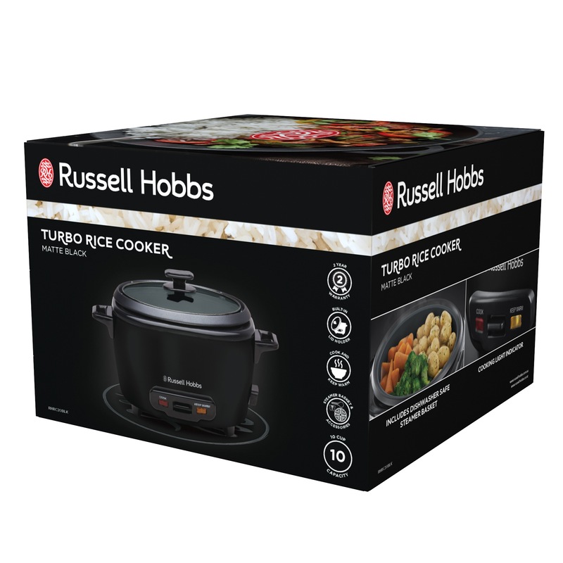 Buy Russell Hobbs Turbo Rice Cooker 10 Cup, Matte Black RHRC20BLK