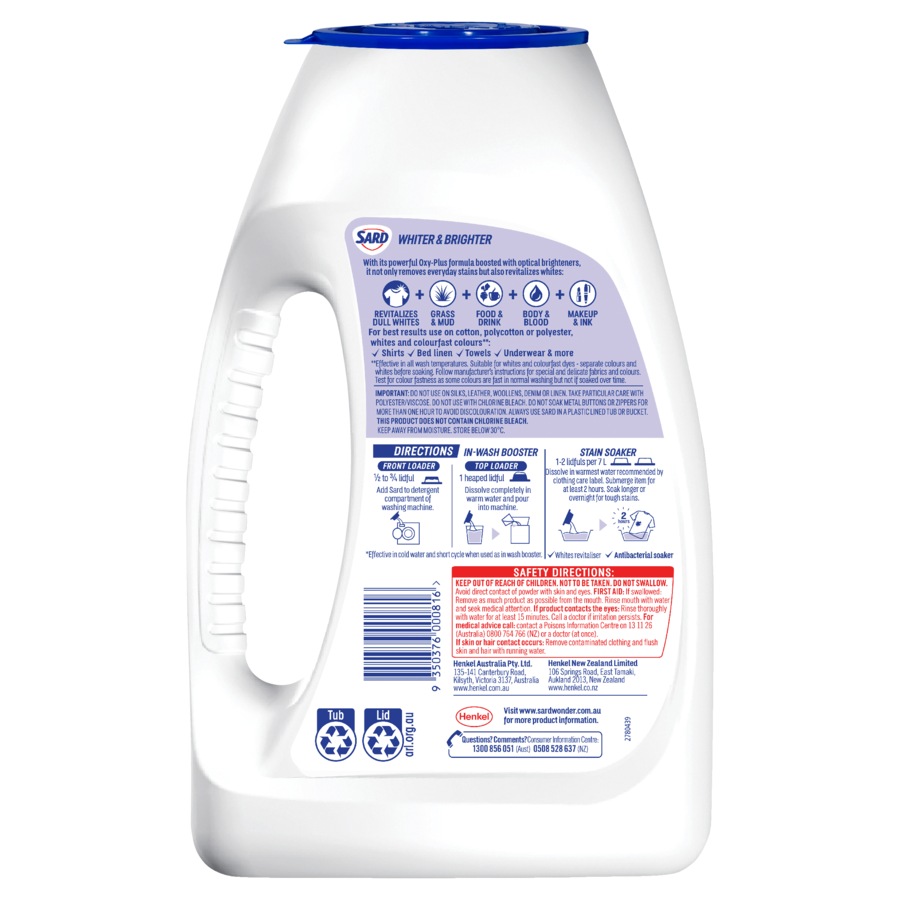 Sard Whiter & Brighter Stain Remover Soaker Powder 2kg