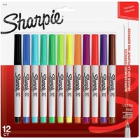 Sharpie Retractable Marker, Black Fine Point- Carded, 6/pack