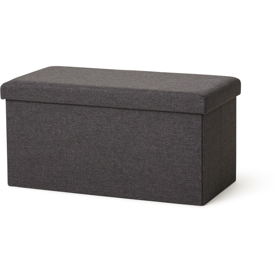 Simply Storage Rectangle Ottoman with Storage - Grey