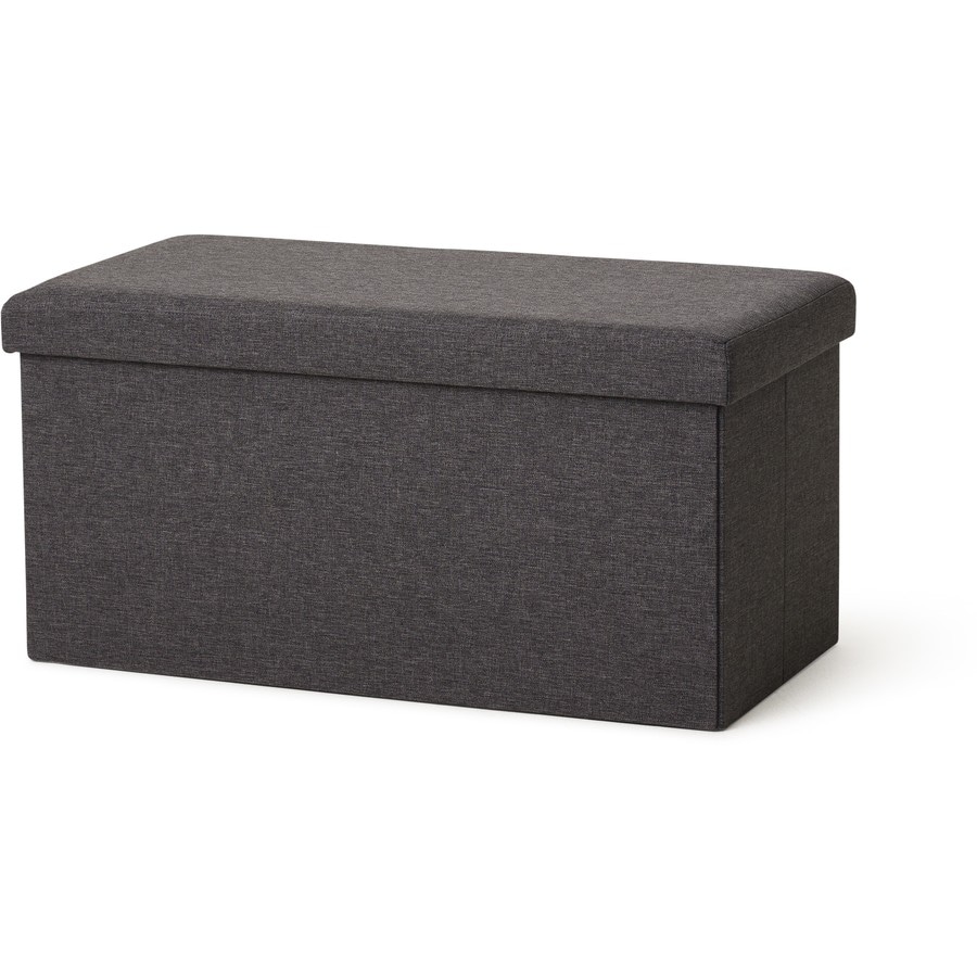 Simply Storage Rectangle Ottoman with Storage - Grey