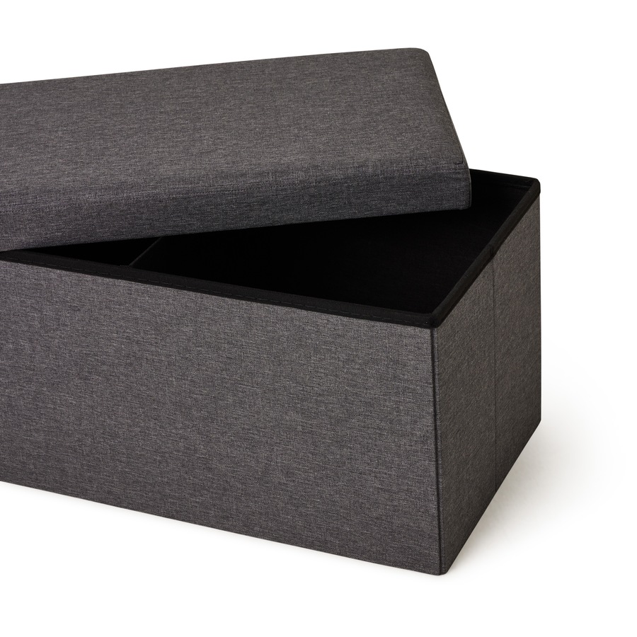 Simply Storage Rectangle Ottoman with Storage - Grey