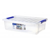 boxsweden Crystal Storage Container with Lid, Medium, 36 x 27 x 14 cm Size