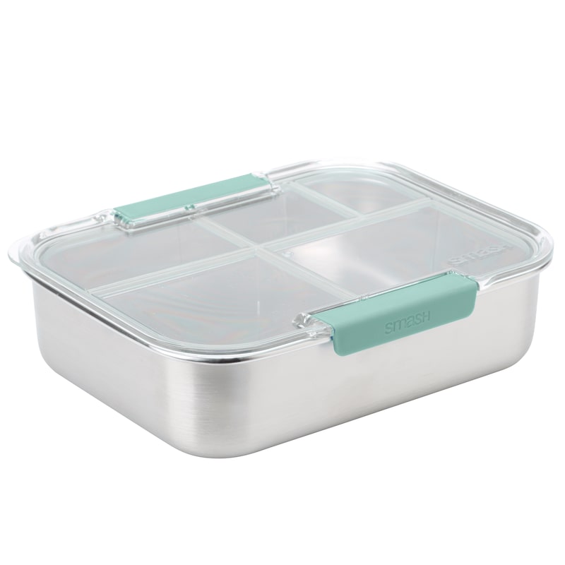 Buy Smash Blue Stainless Steel Bento 5 Compartment Lunch Box - Assorted ...