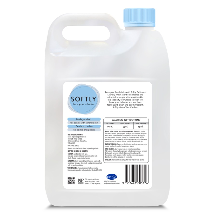 Softly Premium Laundry Liquid 5L - Delicates & Woollens