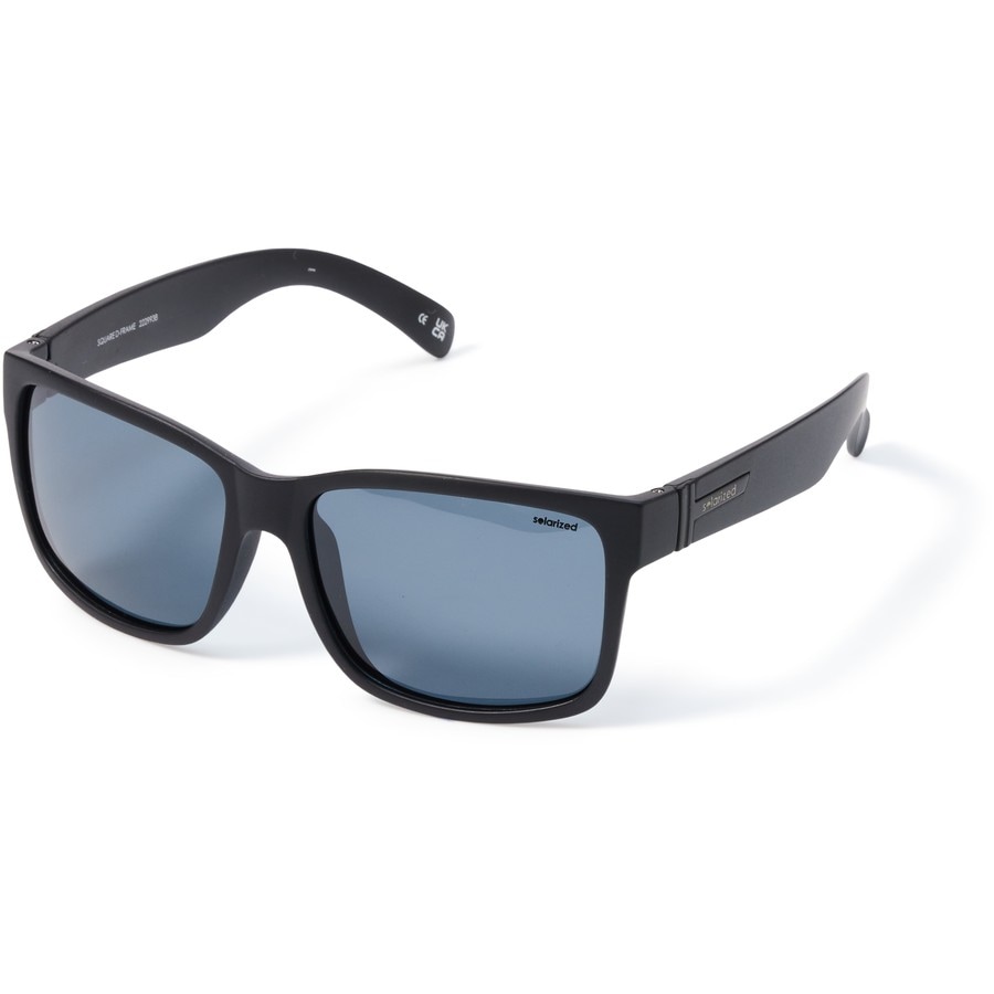 Solarized Women's Squared D-Frame Sunglasses - Black Rubber