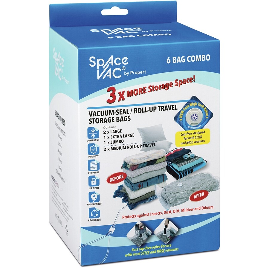 Space Vac Combo Vacuum-Seal Storage Bags 6 Pack