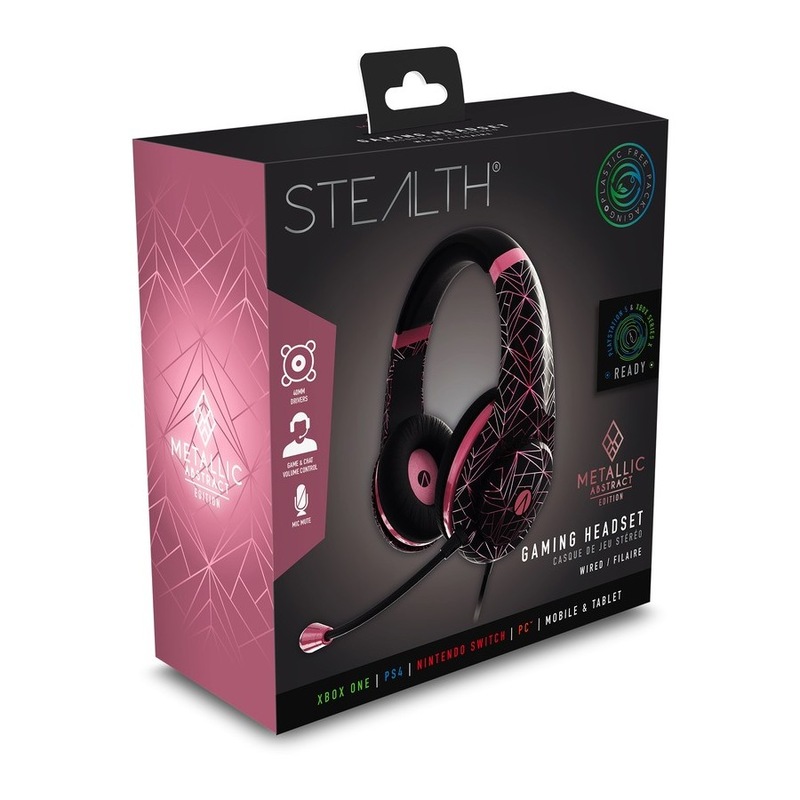 Buy Stealth Metallic Abstract Gaming Headset Rose Gold MyDeal