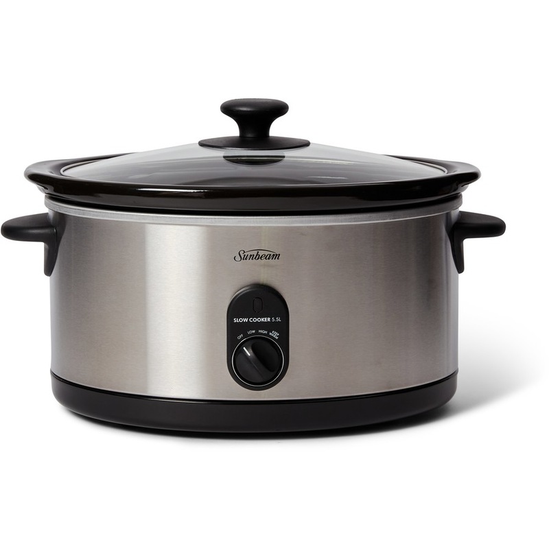 Buy Sunbeam Slow Cooker 5.5L Stainless Steel - HP5520 - MyDeal