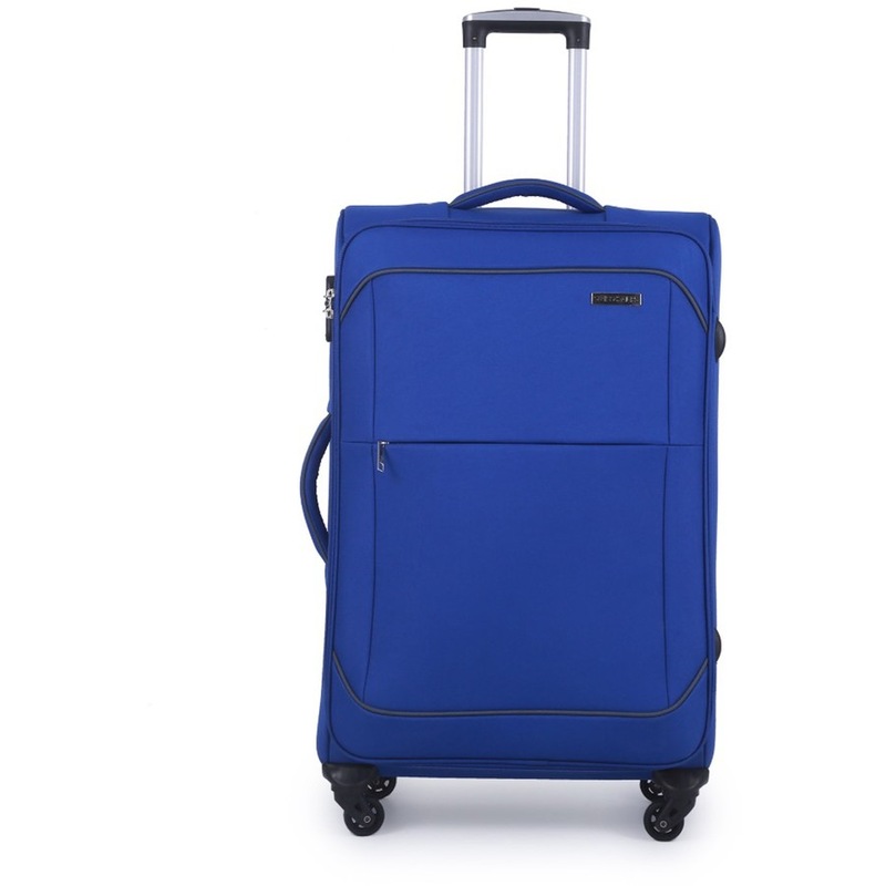 Buy Swiss Milan Soft Large Luggage Blue MyDeal