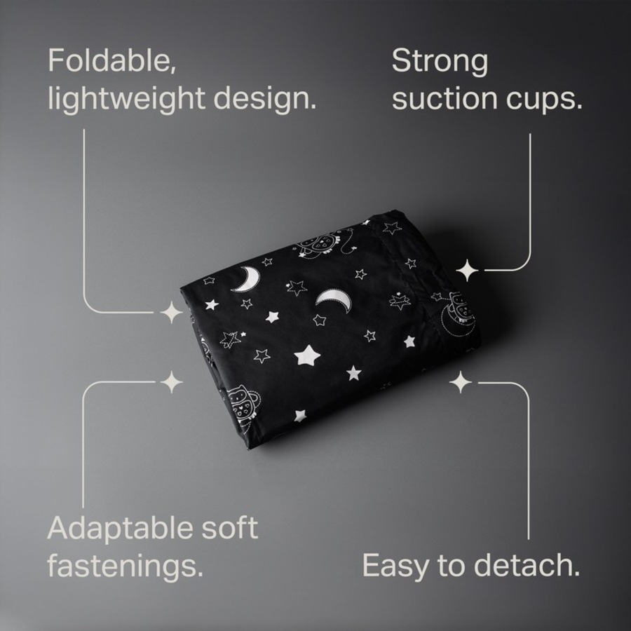 Tommee Tippee Sleeptight Portable Blackout Blind with Suction Cups, Adjustable and Lightweight 130cm x 198cm