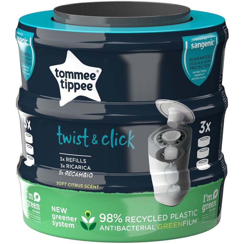 Buy Tommee Tippee Twist and Click Nappy Bin Eco Refill Cassettes 3 Pack