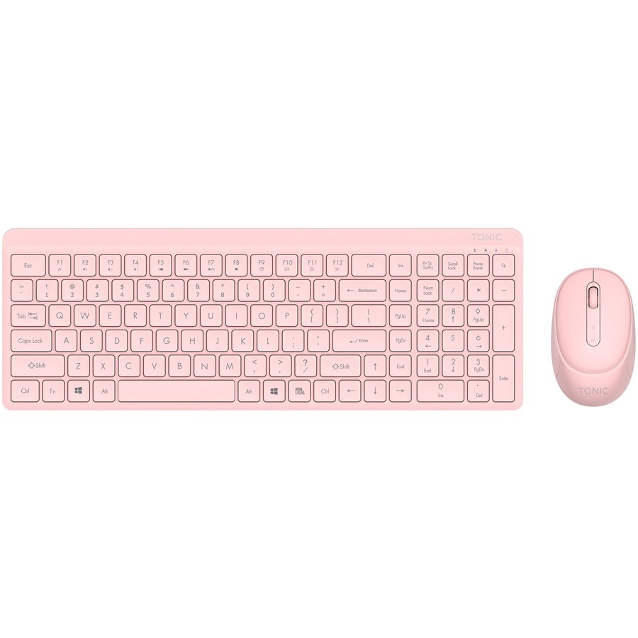 Tonic Silent Wireless Keyboard & Mouse Combo Pink