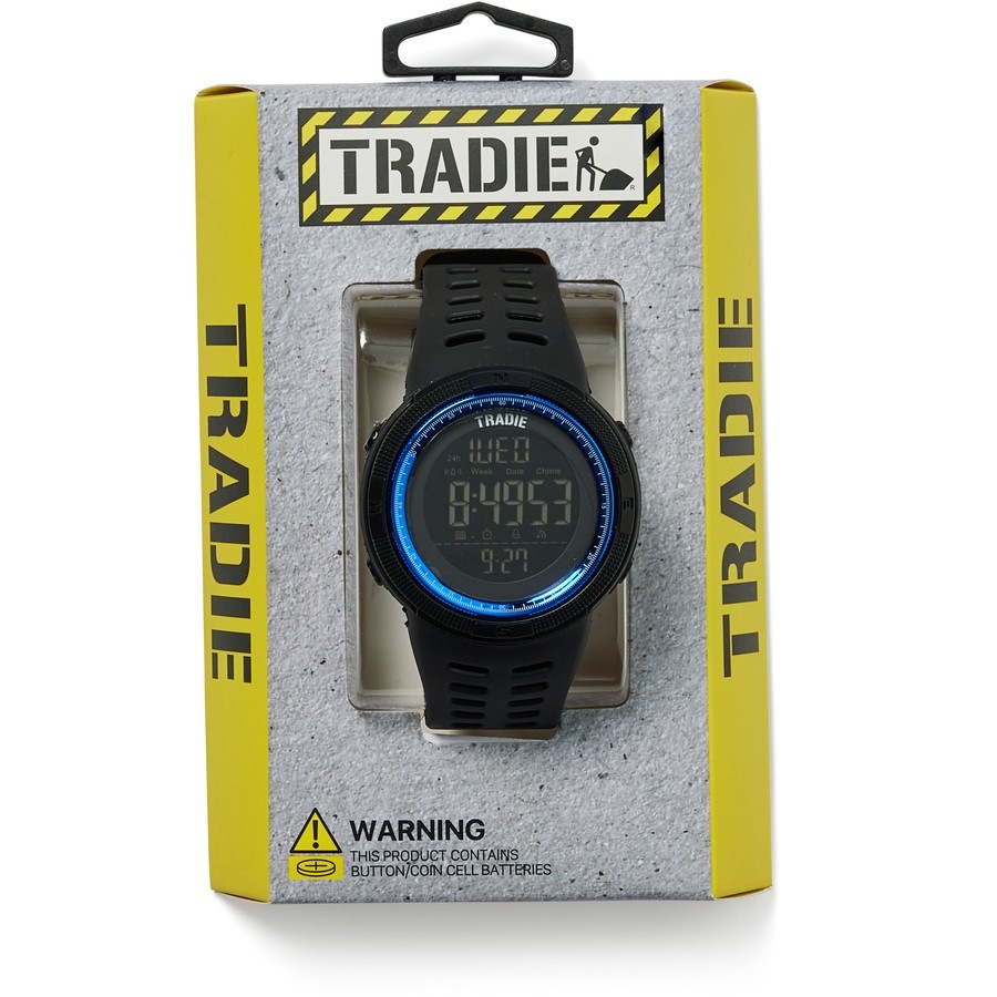 Tradie Men's Digital Watch - Black