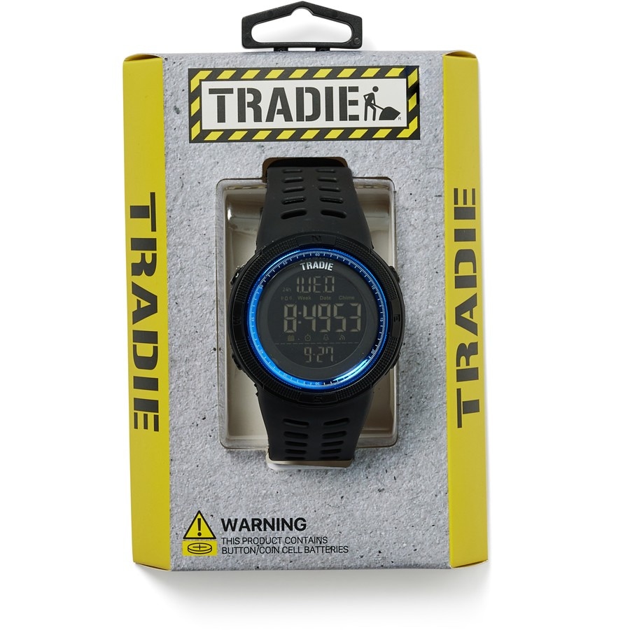 Tradie Men's Digital Watch - Black