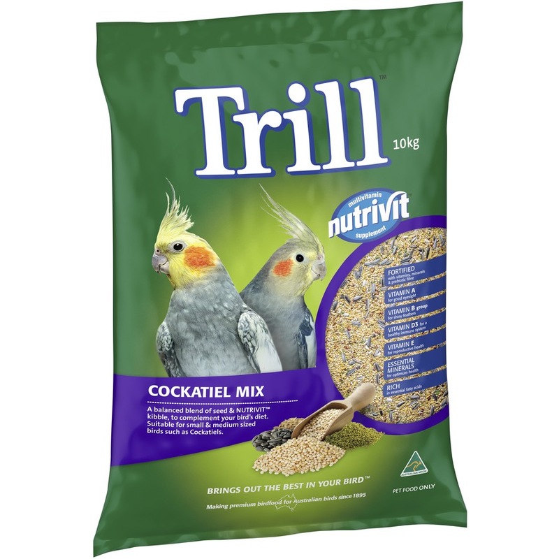 Buy Trill Cockatiel Mix Bird Seed 10kg MyDeal
