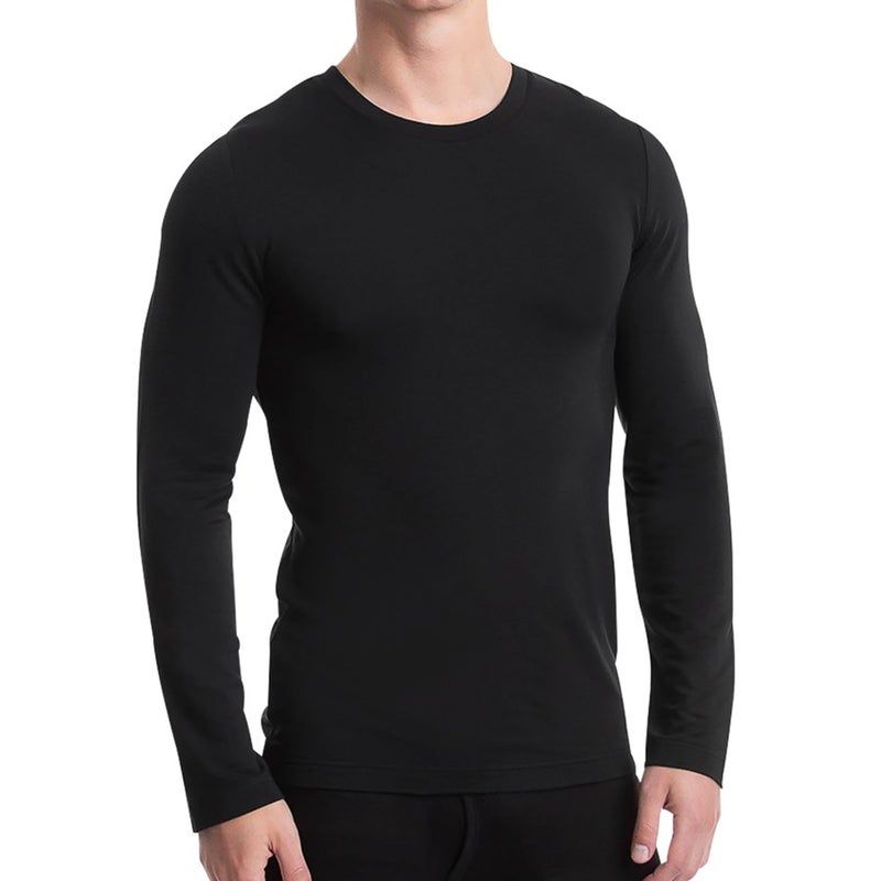 Buy Underworks Men's Heat Bods Long Sleeve Thermal - Black - MyDeal