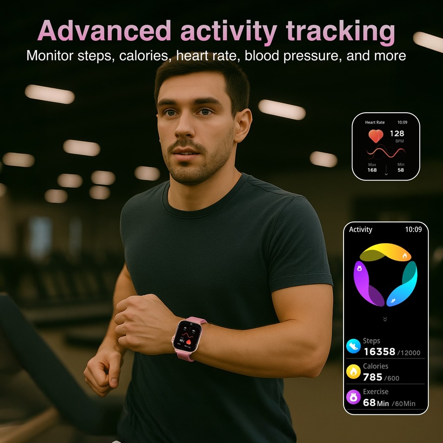 V-Fitness Smartwatch with GPS and 2.1-inch Screen