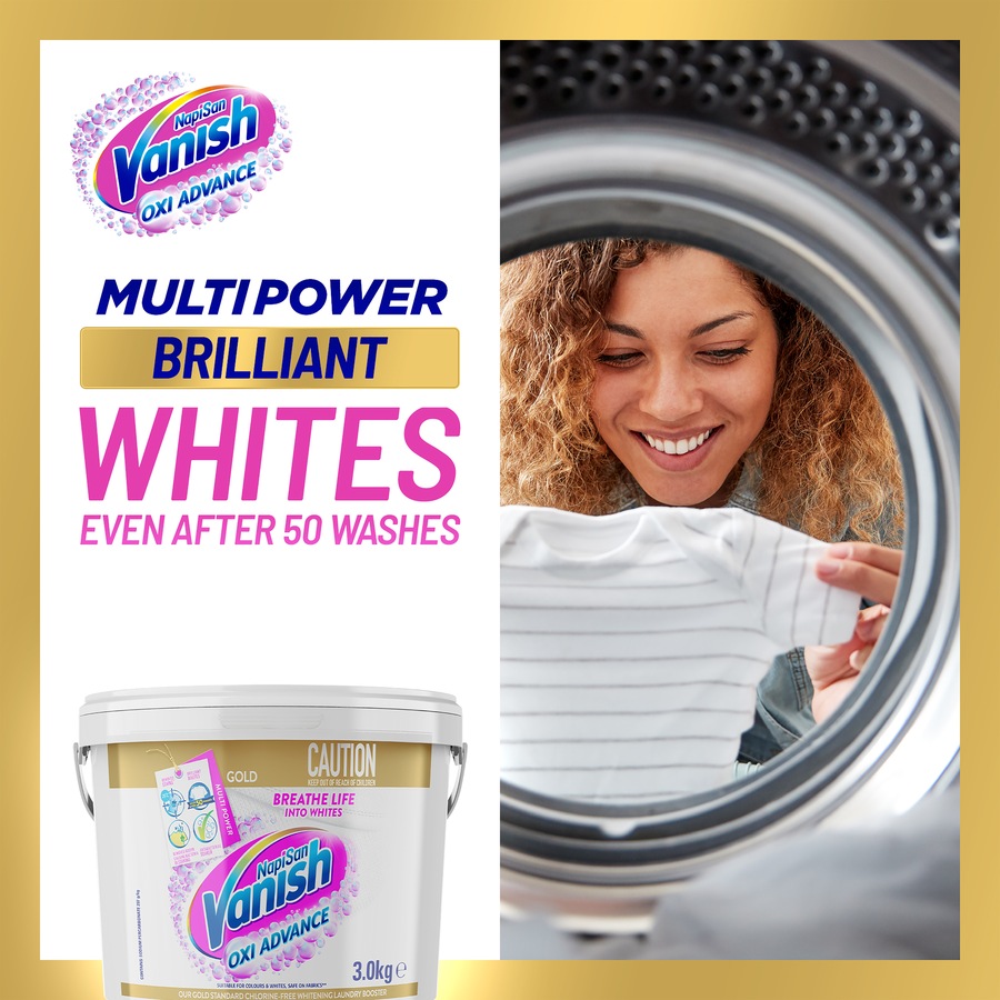 Vanish Napisan Gold Crystal White Stain Remover Powder 3kg