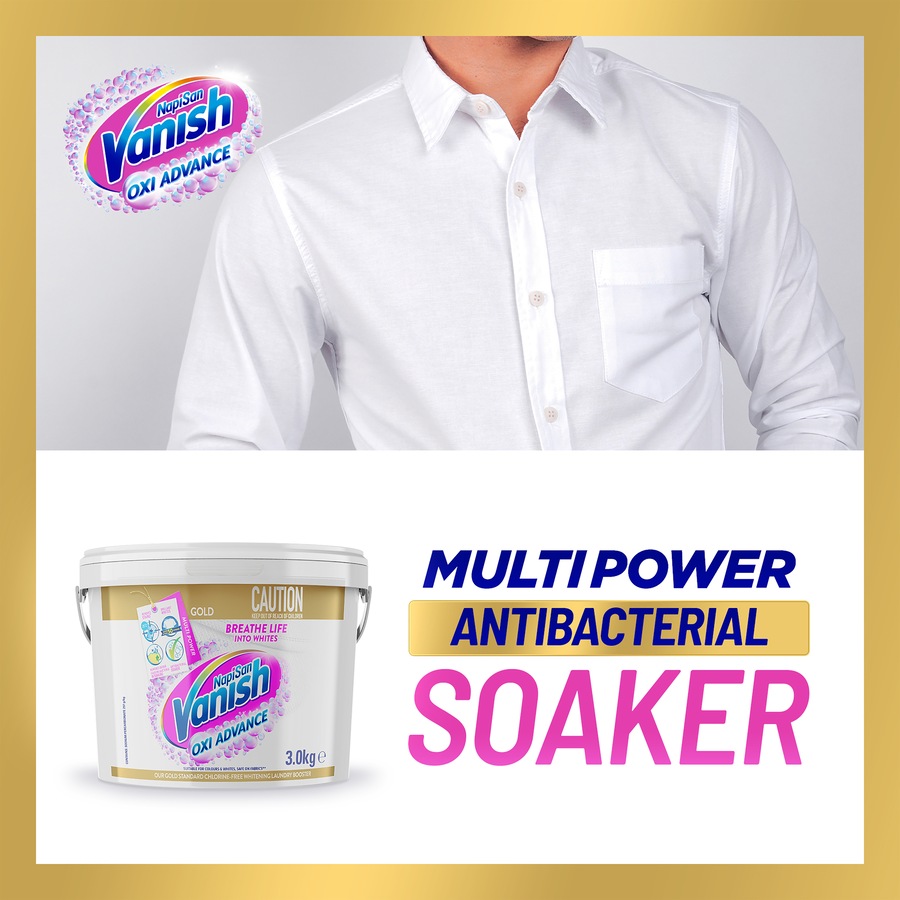 Vanish Napisan Gold Crystal White Stain Remover Powder 3kg