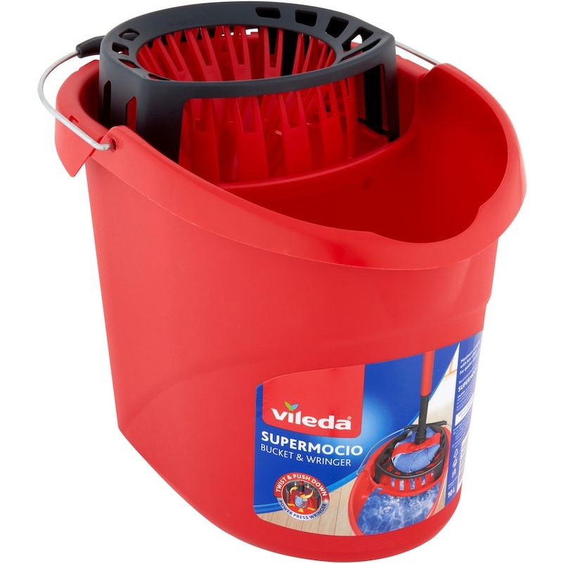 Buy Vileda SuperMocio Power Press Bucket & Wringer - MyDeal