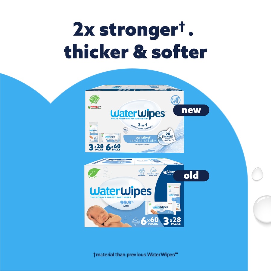 WaterWipes Baby & Newborn Sensitive Wipes Mixed Multipack 444 Pack