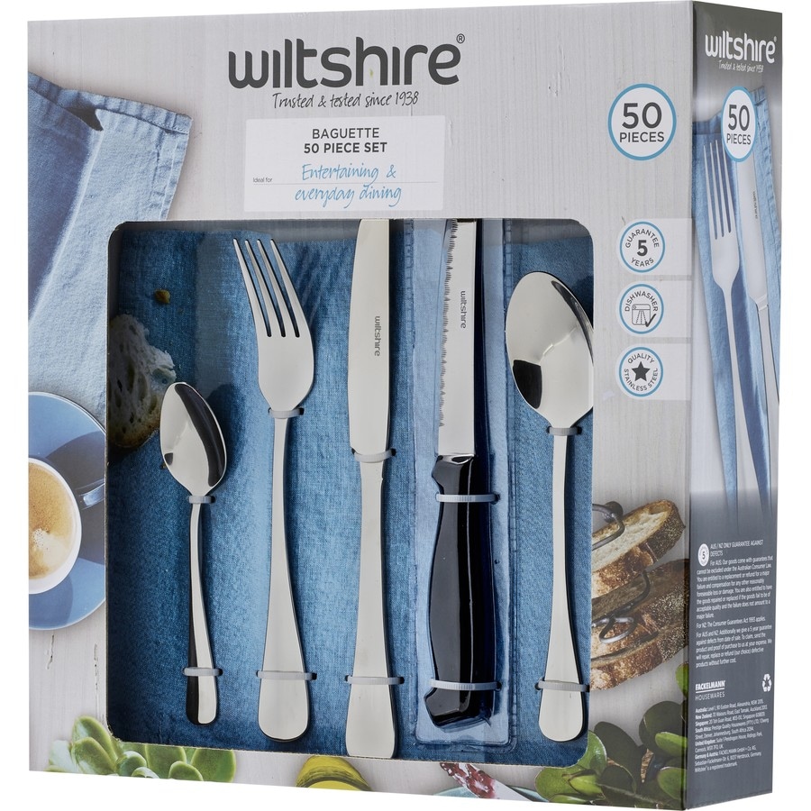 Wiltshire Baguette 50 Piece Cutlery Set
