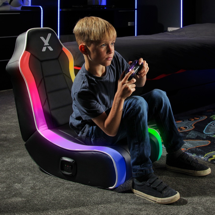 X Rocker Orbit 2.0 Audio Floor Gaming Chair with Neo Motion RGB LED Light