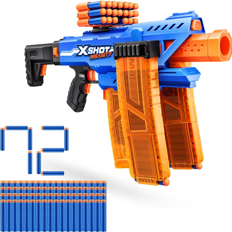 Zuru XSHOT Insanity Motorized Clip Mania 72 Darts