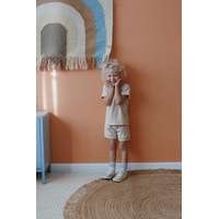 Ribbed Cotton Shorts - Wheat