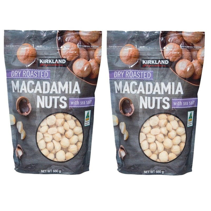 Buy 2x Kirkland Signature Dry Roasted Macadamia Nuts with Sea Salt 680g