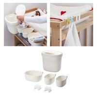 IKEA 6-Piece Baby Change Table Nappy Baskets Caddy Organiser Storage Holder Set