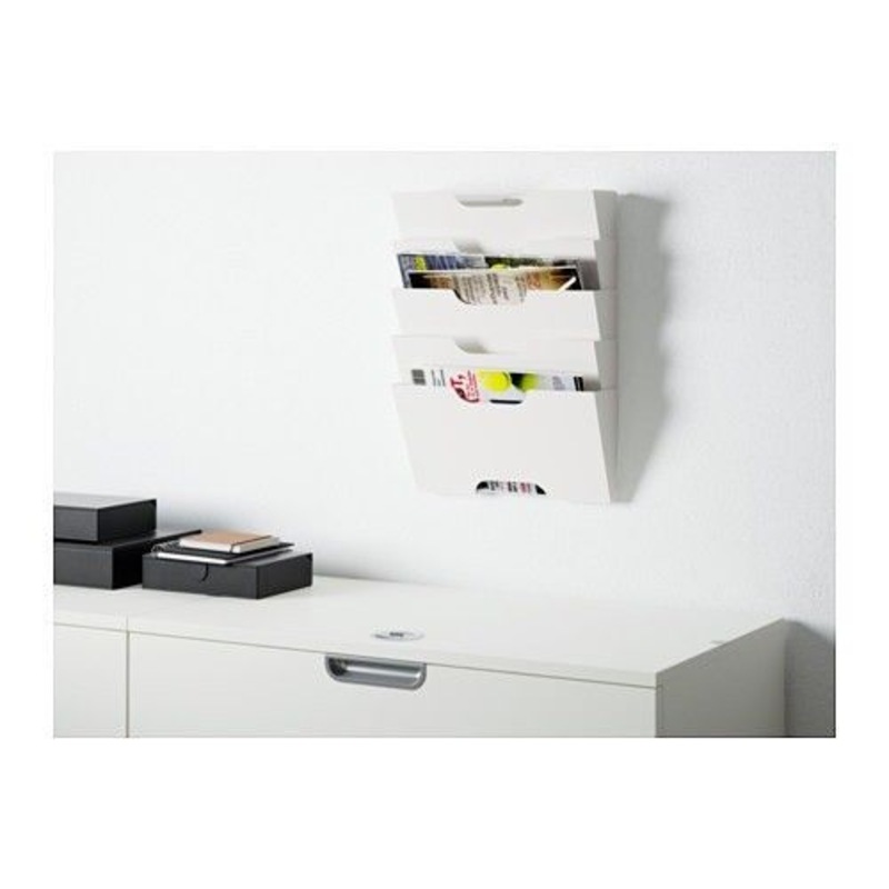 Buy IKEA KVISSLE Metal Wall Newspaper Rack Book Magazine File Paper