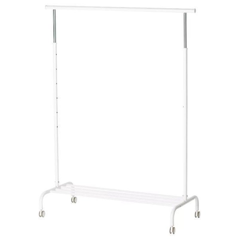 Buy IKEA RIGGA Clothes Rack Hanger Height Adjustable Portable Cloth ...