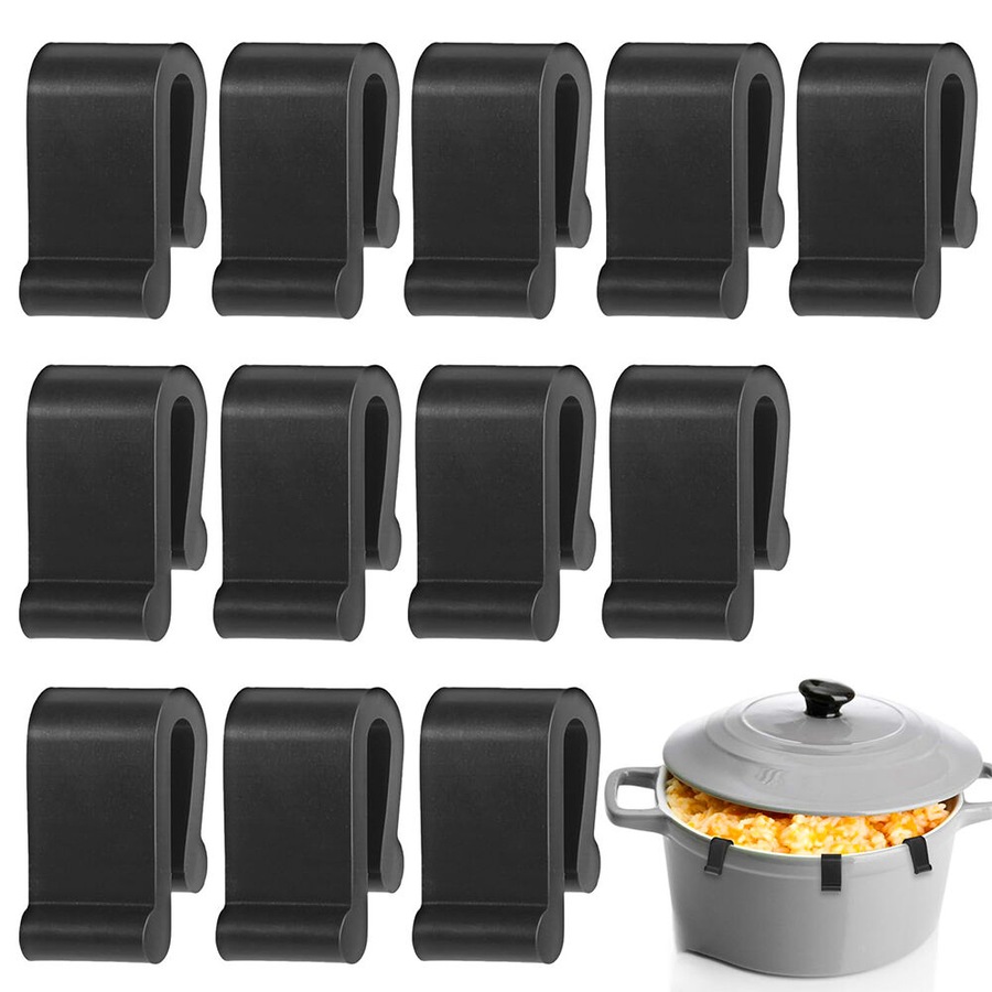 12pcs Dutch Oven Lid Protector Clips Silicone Pan Protectors For Stacking