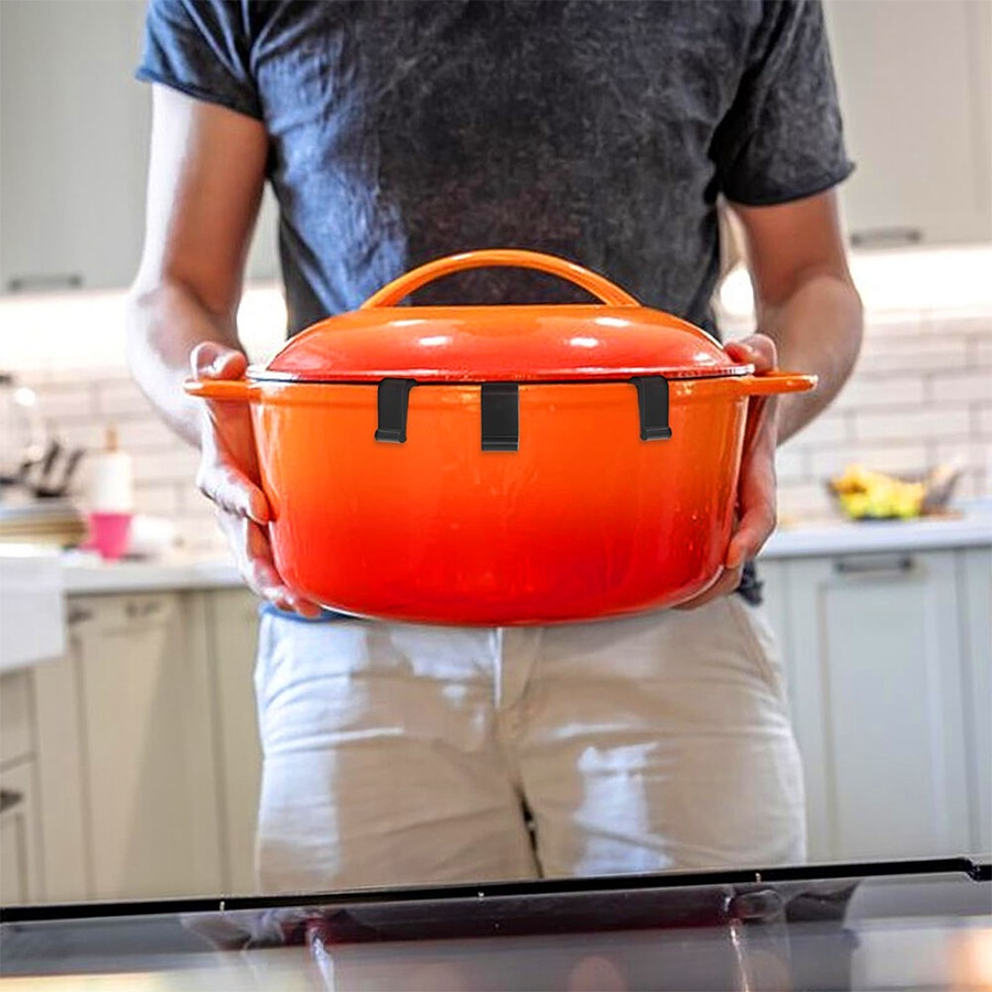 12pcs Dutch Oven Lid Protector Clips Silicone Pan Protectors For Stacking