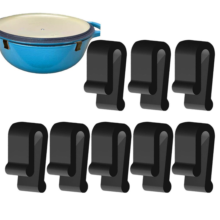 12pcs Dutch Oven Lid Protector Clips Silicone Pan Protectors For Stacking