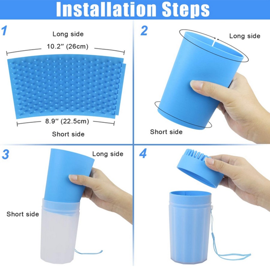 2 in 1 Dog Cleaner Dog Brush Dog Paw Cleaner Dog Grooming Dog Cleaning Dog Foot Washer for Dog Cat