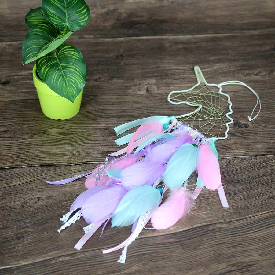 2 Pack LED Light Dream Catcher with Feathers Handmade Light Up Dream Catchers