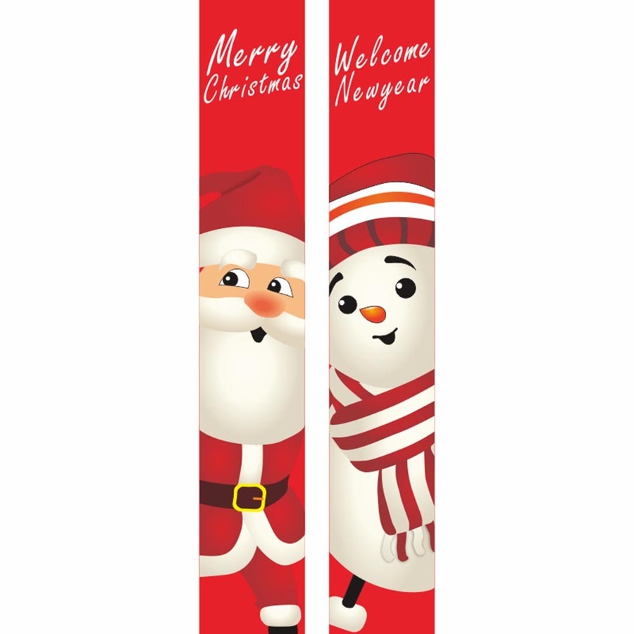 2 Pack merry Christmas & happy new year banners
