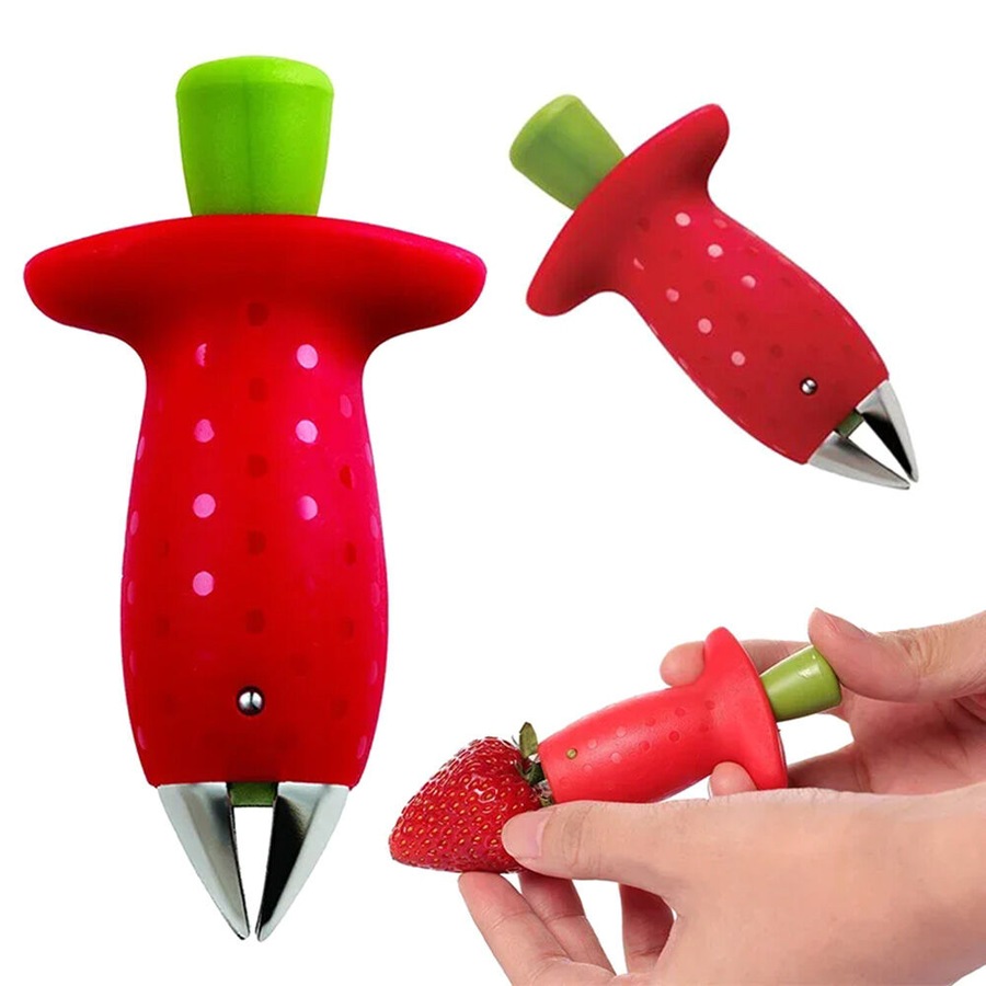 2 Pack Strawberry Huller Strawberry Corer Fruit Slicer Fruit Leaf Stem Remover