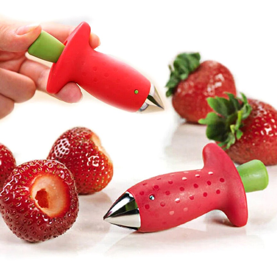 2 Pack Strawberry Huller Strawberry Corer Fruit Slicer Fruit Leaf Stem Remover