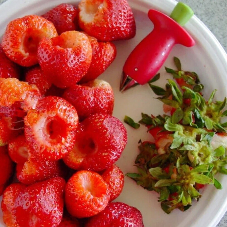 2 Pack Strawberry Huller Strawberry Corer Fruit Slicer Fruit Leaf Stem Remover