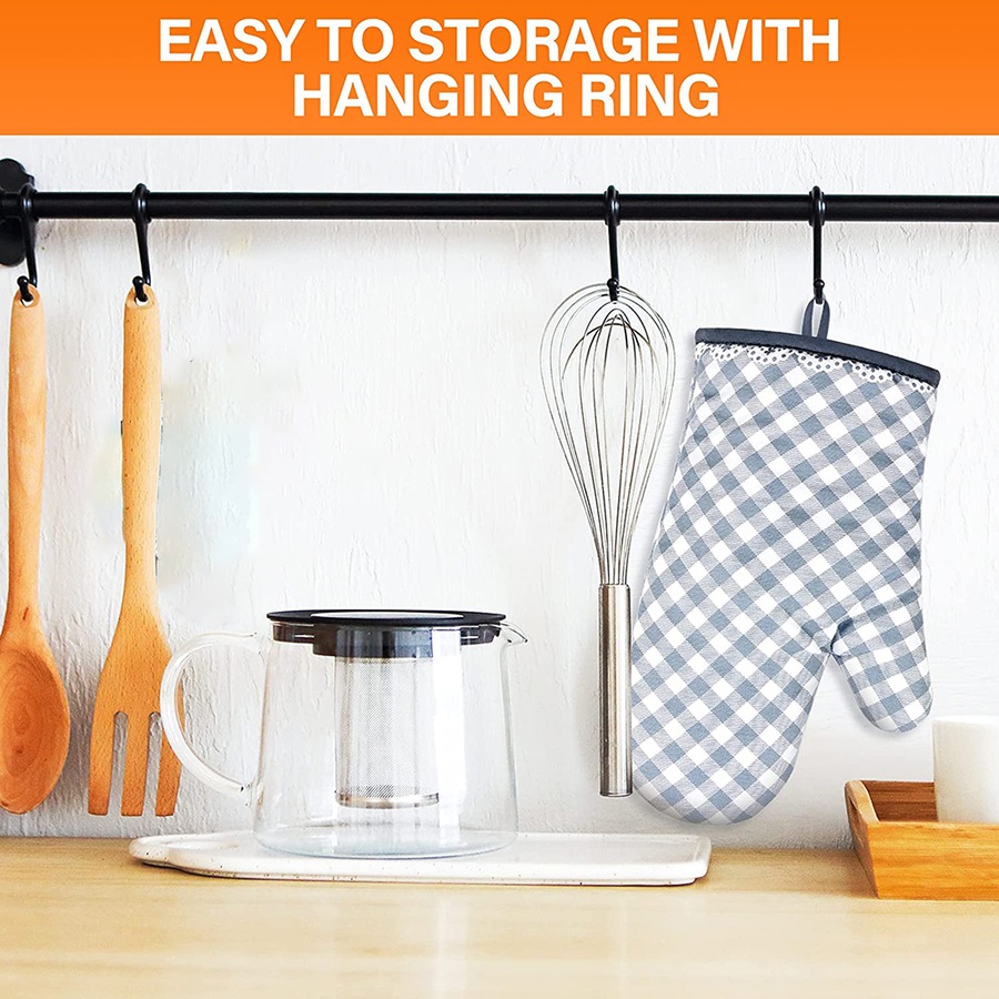 2 pcs Oven Mitts Oven Baking Gloves Heat Resistant for Kitchen Cooking