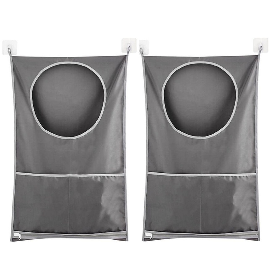2 Pcs Wall-Hanging Laundry Bag Hanging Storage Bag Door Hanging Laundry Hamper Bag