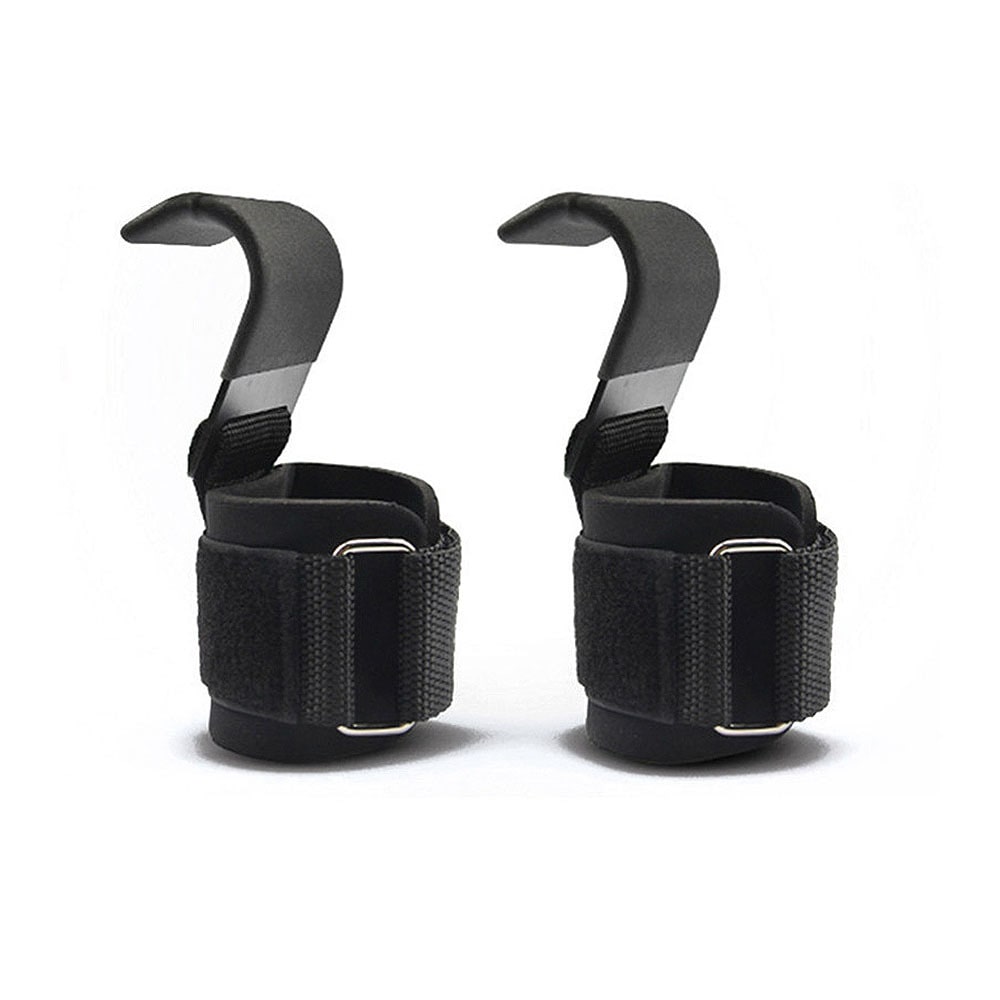 2 PCS Weight Lifting Hooks Strap Pull-Ups Power Gloves Australia