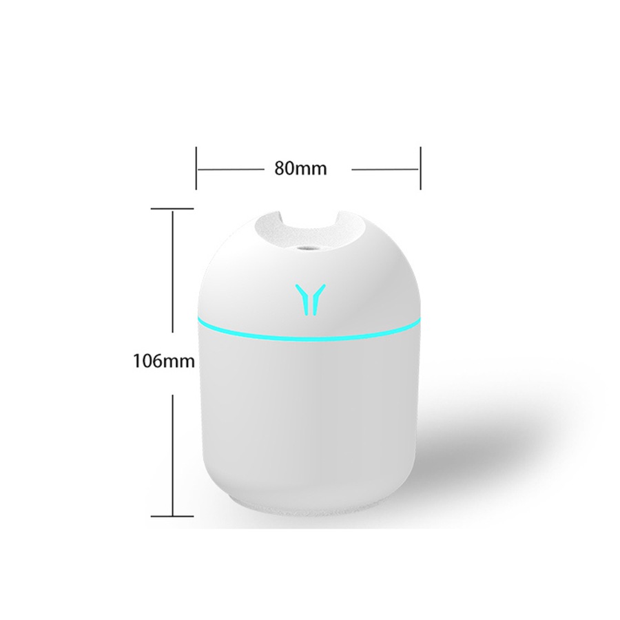 250ml USB Mini Colourful Light Air Humidifier-White