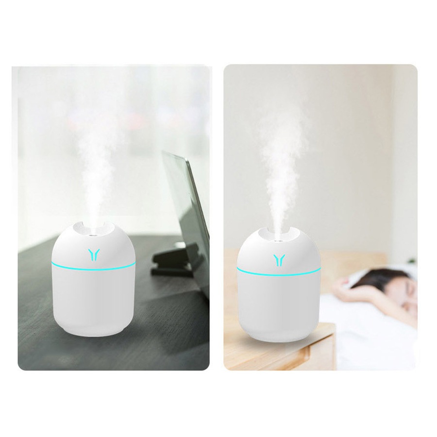 250ml USB Mini Colourful Light Air Humidifier-White